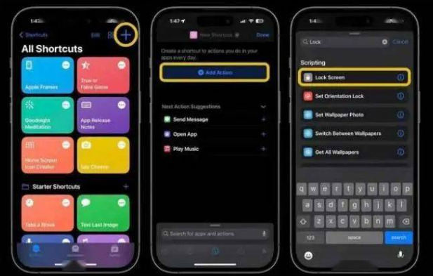 漯河苹果14锁屏维修店分享iPhone14升级iOS16.4后如何创建锁屏快捷方式 