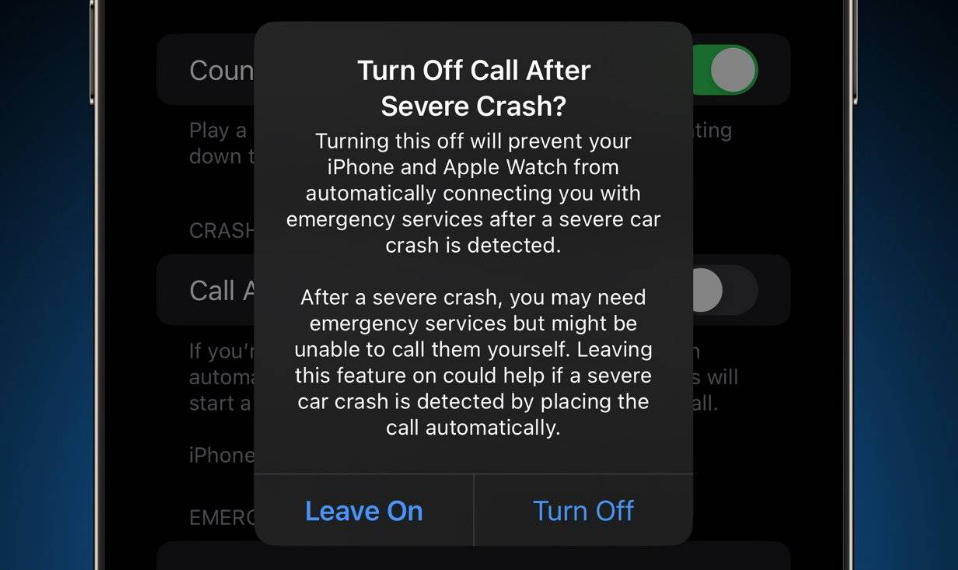 漯河苹果14维修分享 iPhone 14 和 Apple Watch 上关闭崩溃检测 
